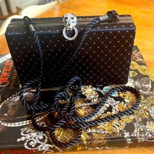 Vintage Kenneth Jay Lane Black Clutch